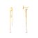 Brinco Longo Dourado com Correntes e Perolas Naturais  - BR06010006DFPB